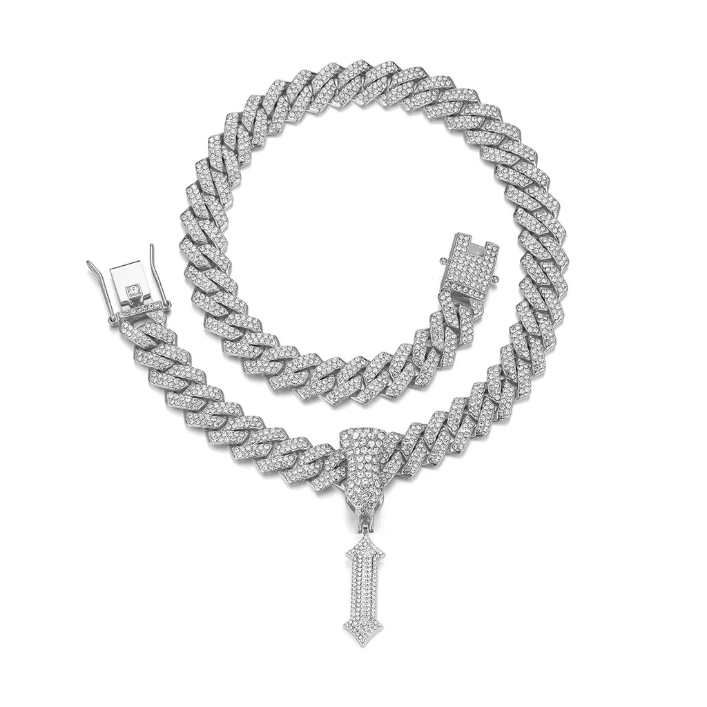 Fashion Shining A-Z Letter Pendant Zircon Inlaid Charm Necklace 26 Initial Alphabet Name Clavicle Chain Party Jewelry Gift
