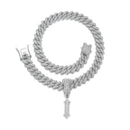 Fashion Shining A-Z Letter Pendant Zircon Inlaid Charm Necklace 26 Initial Alphabet Name Clavicle Chain Party Jewelry Gift