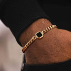 Cuban Stone Chain Bracelet — Stainless Steel