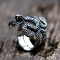 NEW Men's 316L stainless-steel rings Punk Fashion snake RING for teens animal Jewelry Gift free shipping