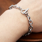 Minimal Silver Bracelet — Stainless Steel