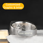 Nordic Hammer Ring Silver Inlaid Copper Viking Rune Silver Jewelry