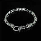 Wheat Chain Bracelet 20cm Heart Lobster Clasp Thick — Silver-Tone