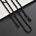 BTEN 2020 Classic Rope Chain Men Necklace Width 2/3/4/5 MM Stainless Steel Figaro Cuban Chain Necklace For Men Women Jewelry