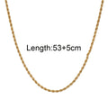 Twist Rope Chain Necklace — Stainless Steel