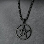 Jewish Star of David Box Chain Necklace — Stainless Steel