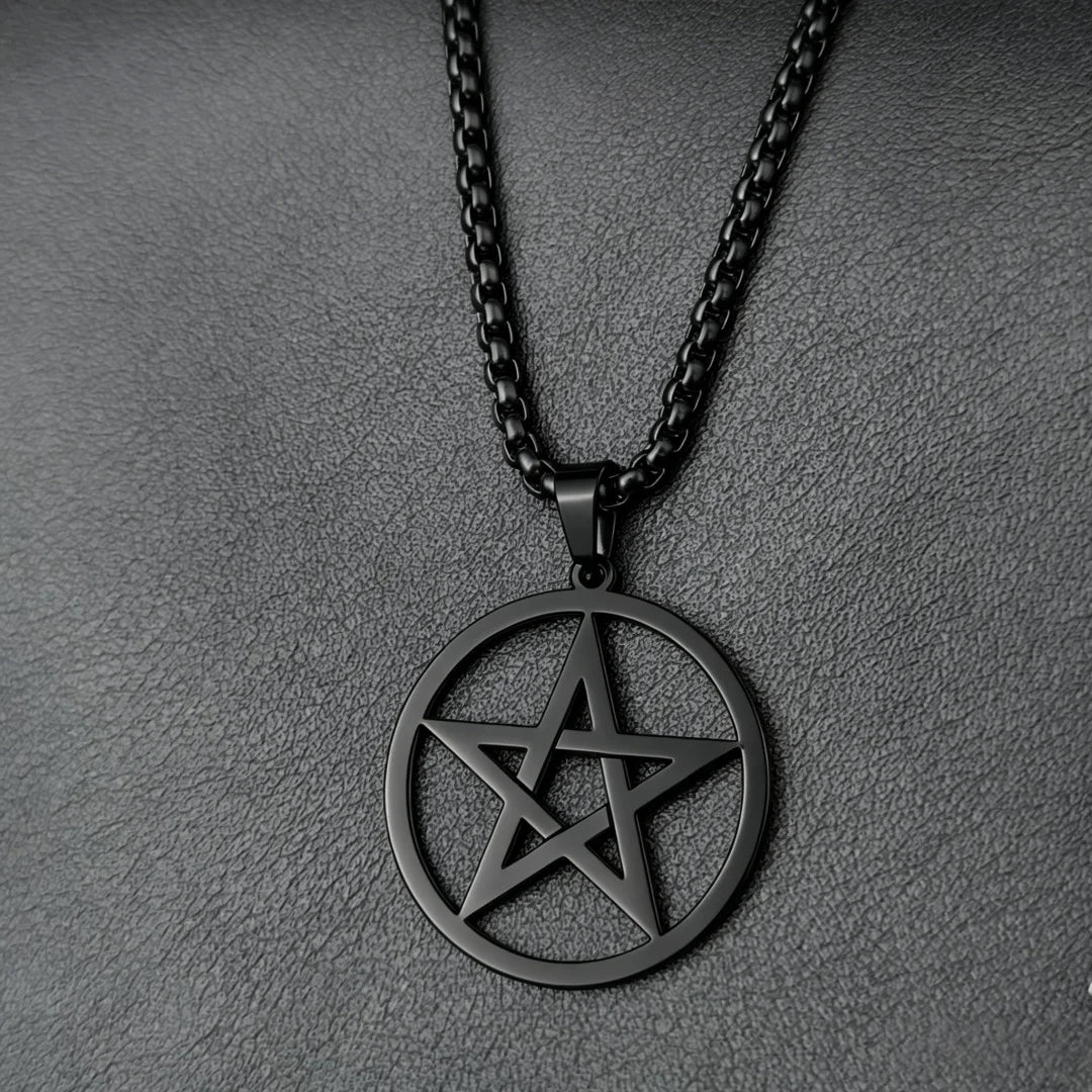 Jewish Star of David Box Chain Necklace — Stainless Steel