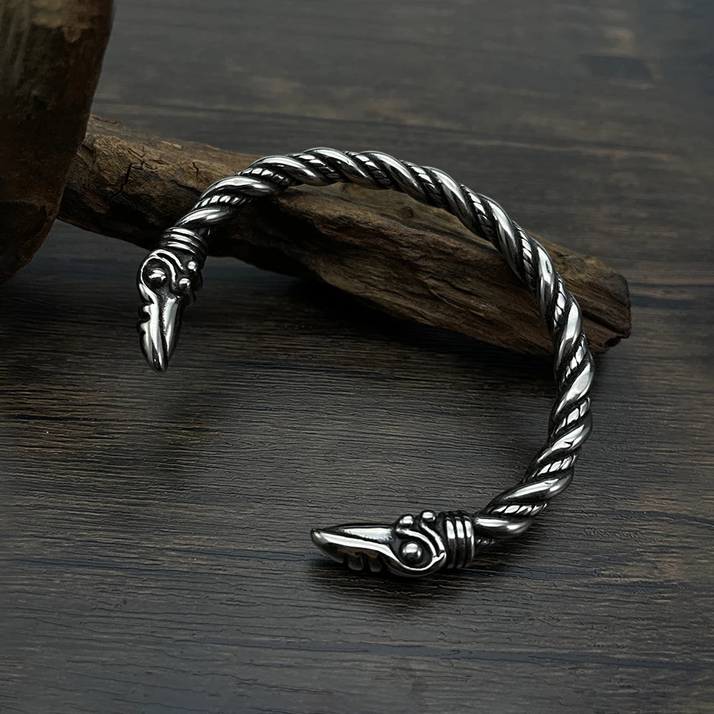 Viking Eagle Head Bracelet — Stainless