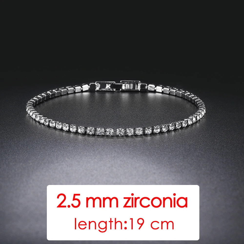 ZHOUYANG Tennis Bracelets For Women Simple Luxury Round Crystal Gold Color Bangle Chain Wedding Female Gift Wholesale Jewelry