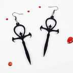 Gothic Vampire Ankh Cross Pendant Necklace — Zinc Alloy