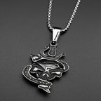 Skull Two-Tone Pendant Dark Snake Punk Party