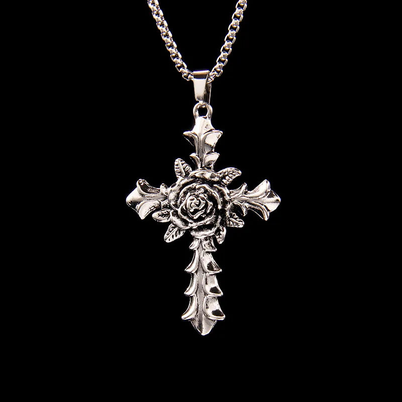 Cross Steel Pendant Rose Summer Earth Jumpy