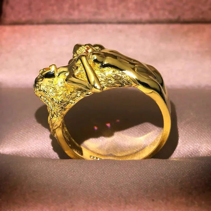 S925 Sterling Silver Plated Ring for Men and Women, 14K Gold, Personality, Retro, All-Match, European and American