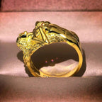 S925 Sterling Silver Plated Ring for Men and Women, 14K Gold, Personality, Retro, All-Match, European and American