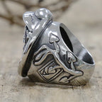 Cowboy Double Gun Skull Ring — Stainless Steel