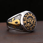 Egyptian Eye of Horus Ring — Stainless