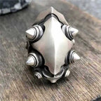 Creative hip-hop punk style adjustable mens rings avant-garde trend silver 925 classic geometric ring party jewelry gift
