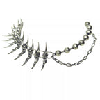 2025 New Punk Necklace Silver Color Metal Unisex Skeleton Spike Stainless Steel Ins Cool Neck Accessaries for Women Men