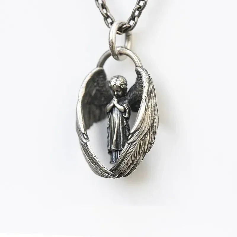 Angel Stainless Steel Pendant Necklace