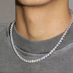 Elegant Cuban Chain Zircon Necklace Clavicle Chain CZ Diamonds Dazzling Shiny Bling Pendant Women Fashion Wedding