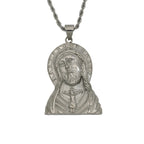 Gold Jesus Christ Face Pendant Necklace for Men — Stainless Steel