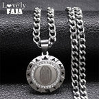 Holy Mary Steel Pendant Virgin Medal Our Lady