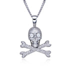 Iced Out Skull Pendant — 925 Silver