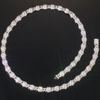 Iced Out Cuban Chain Necklace Stainless Steel Bead