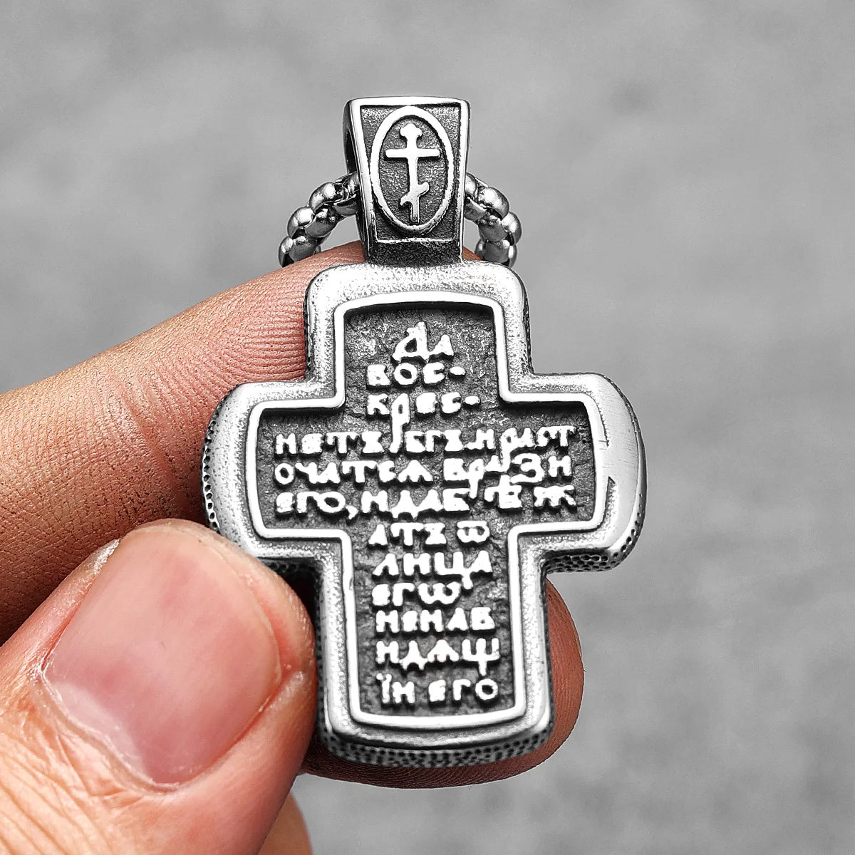 Religion Jesus Cross Stainless Steel Men Women Necklaces Pendants Chain Punk Gothic Trendy Jewelry Creativity Gift Wholesale