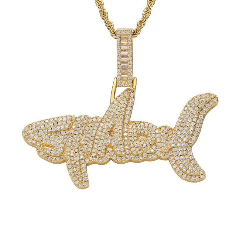 Men's Personality Is Cool, Ha's New Large Wing Pendant, Copper Inlaid Zircon Fashionable Street Necklace Trend