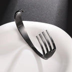 Fashion Design Stainless Steel Curved Tableware Fork Open Bracelet Men and Women Personality Charm Hip Hop Casual