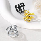 Ankh Cross Ring Layered Wrap Key of Life — Stainless Steel