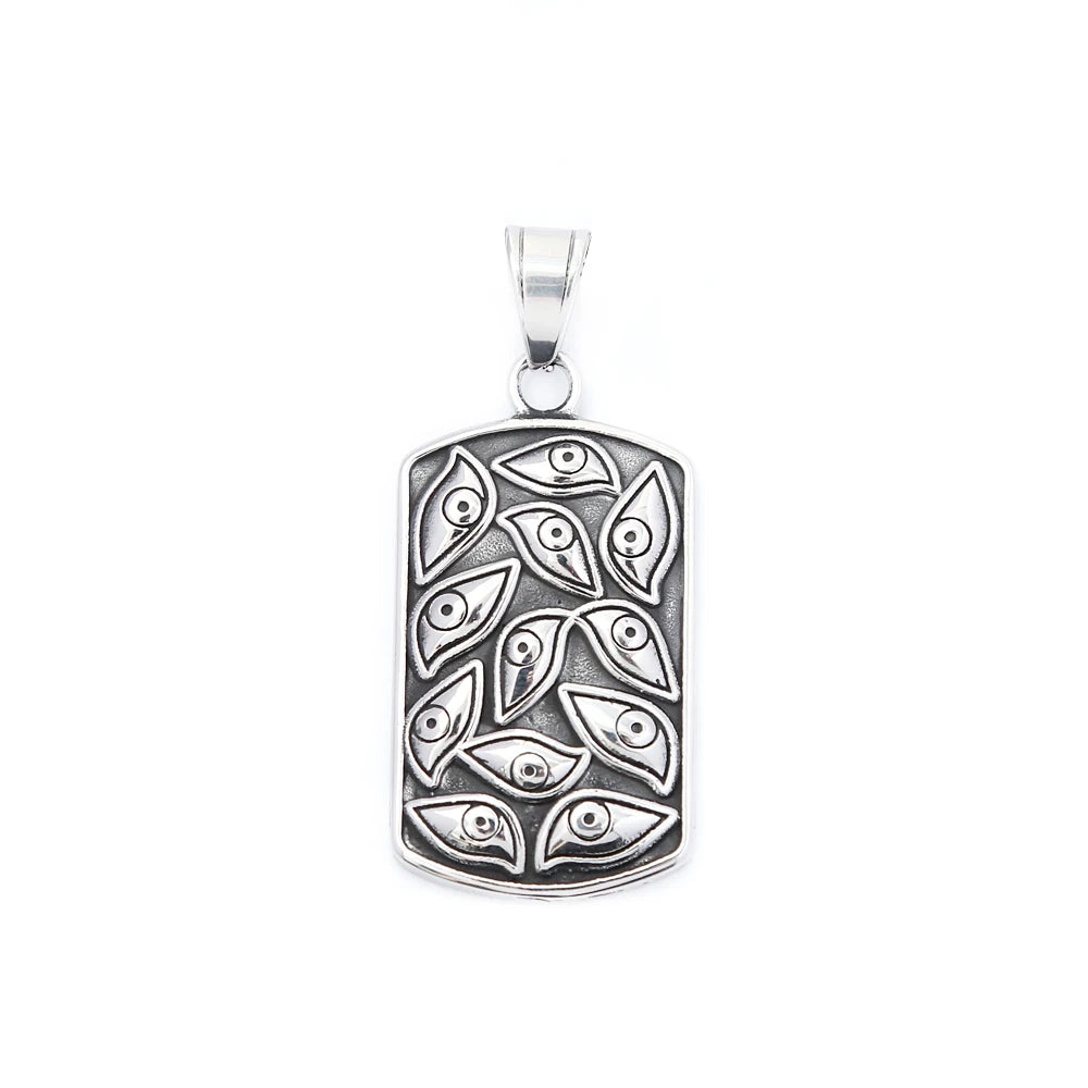 Gothic Demon Eyes Pendant — Stainless Steel