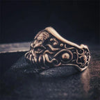 Retro Cthulhu Ring For Men Silver Color Punk Gothic Rock Hiphop Ring Designer Jewelry Biker Accessories Creative Gift
