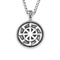 Nordic Steel Pendant Slavic Kolovrat 316L Vintage