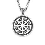 Nordic Steel Pendant Slavic Kolovrat 316L Vintage