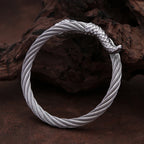 Vintage Nordic Viking Stainless Steel Snake Head Bracelet For Men Boys Rock Hip Hop Animal Bracelets Punk Charm Fashion