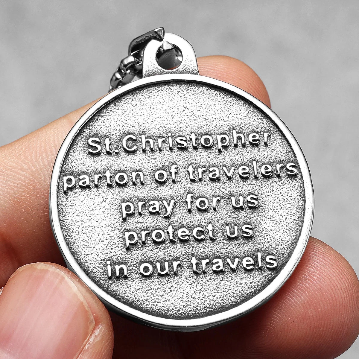 St. Christopher Pendant — Stainless Steel