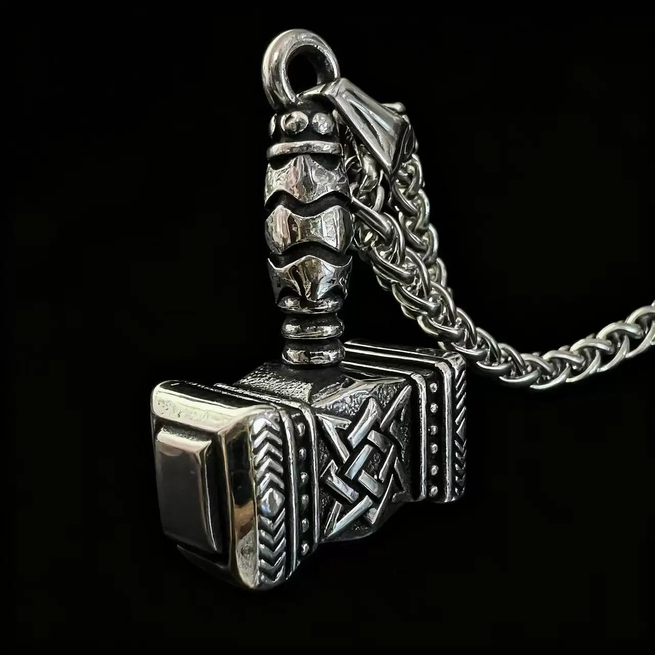 Thor Mjolnir Steel Pendant 316L Norse Mythology
