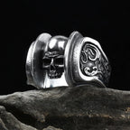 Hip-Hop Men's Biker Rings Head Evil Skull Ring Gothic Punk Rock Biker Jewelry Accessories Wholesale