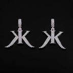 Silver 925 Iced Out Letter Pendant Moissanite