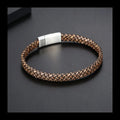 Leather Bracelet — Stainless Steel