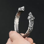 Viking Tiger Head Bracelet — Stainless