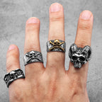 Gothic Satan Skull Ring — Stainless Steel