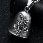 Saint Michael Archangel Exorcism Moto Bell Car Pendant