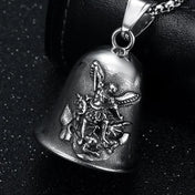 Saint Michael Archangel Exorcism Moto Bell Car Pendant