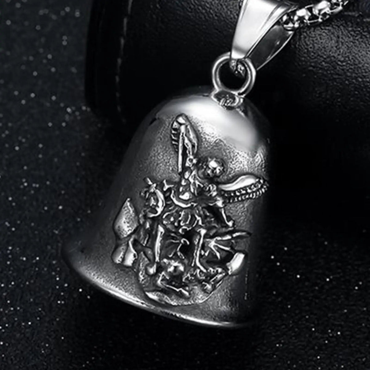 Saint Michael Archangel Exorcism Moto Bell Car Pendant