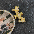 Gold Statement Photo Pendant Necklace 18K