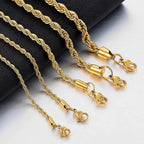 YM Jewelry 2/3/4/5/6MM Classic Twisted Rope Chain Stainless Steel Necklace Fashion Jewelry Accessories For Men Women Unisex