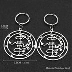 Baphomet Steel Earrings Sigeal Sigil Lucifer Satan
